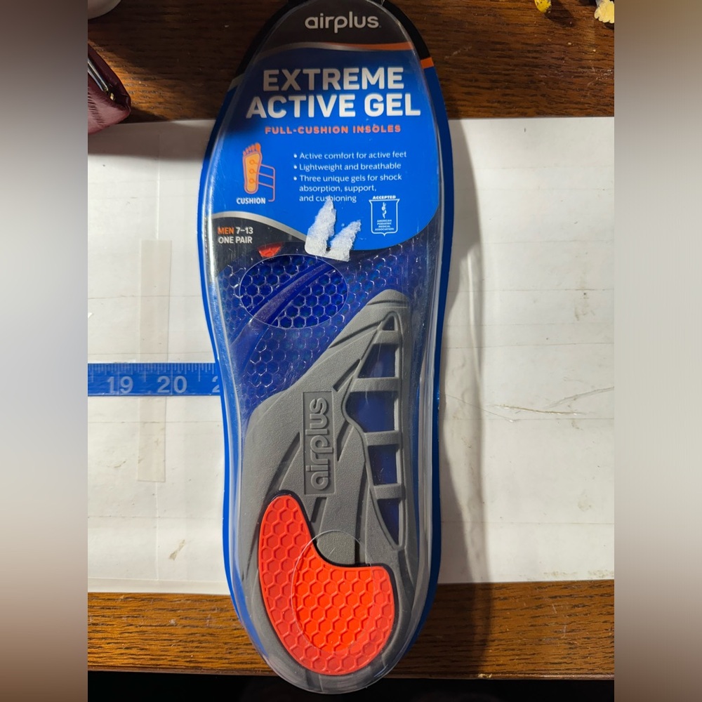 Airplus Extreme Active Gel Full Cushion Insoles Men 6-13